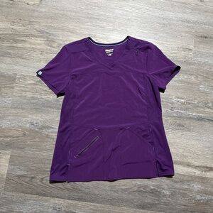 Scrubstar Performance Women’s Shaped Antimicrobial Mesh Panel V-Neck Scrub Top